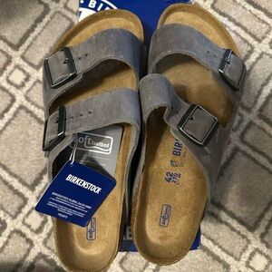 Birkenstock Arizona Iron softbed Gray Sandals